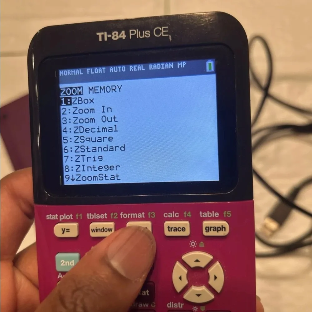 Texas Instruments TI-84 Plus CE Purple Plum Graphing Calculator W Case Cable Tes